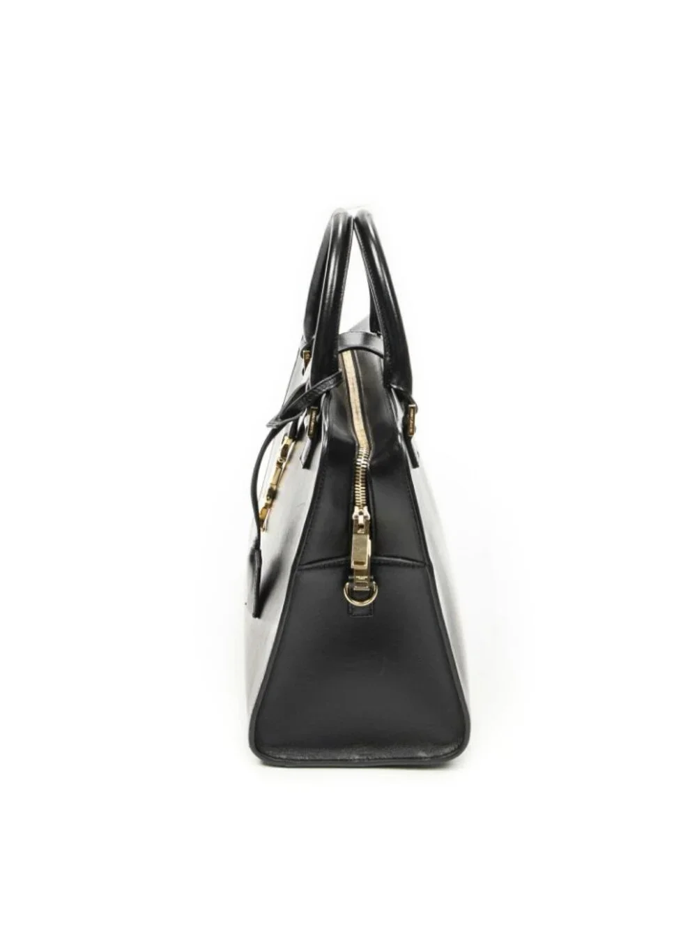 ★SOLD★ Saint Laurent Yves Small Monogram Cabas Black Small Scarf Skin Leather - Picture 3 of 10